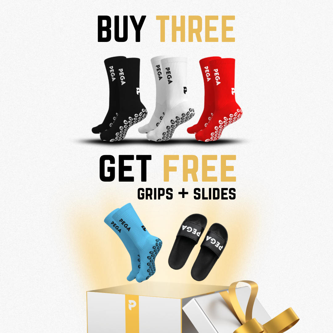 Grip Socks Bundle - 3 Pairs + 1 Free Pair & Slides
