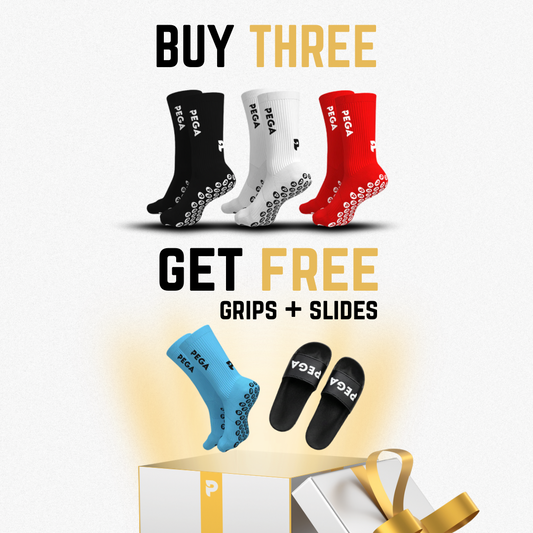 Grip Socks Bundle - 3 Pairs + 1 Free Pair & Slides